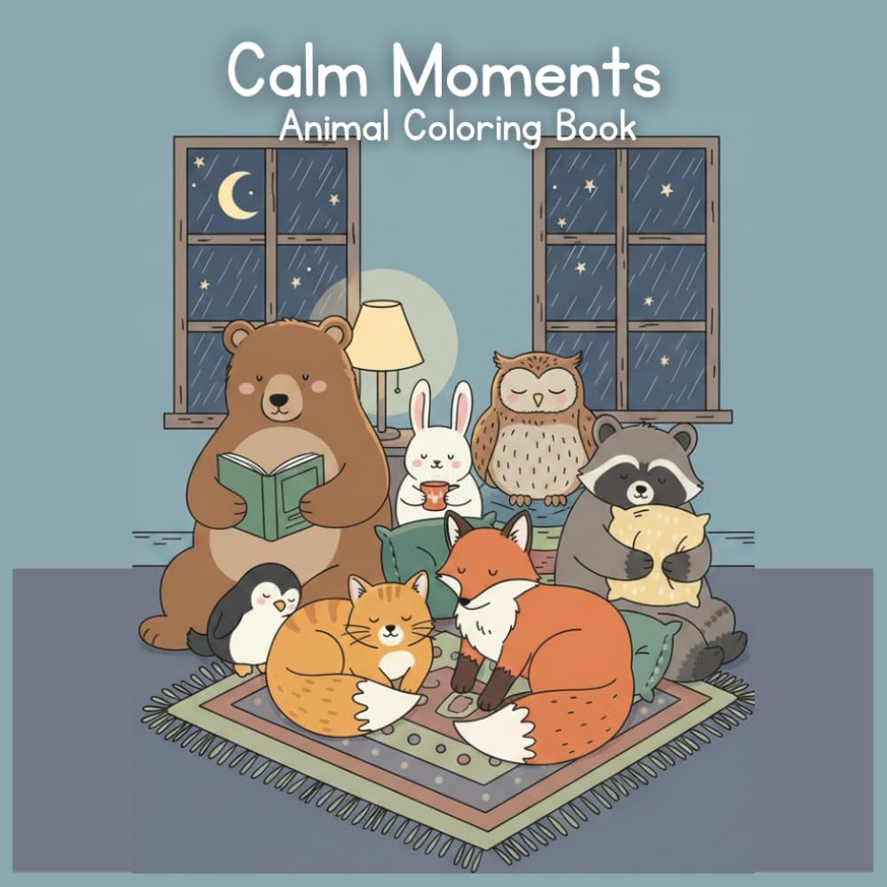 Calm Moments: Aminal Coloring Book
