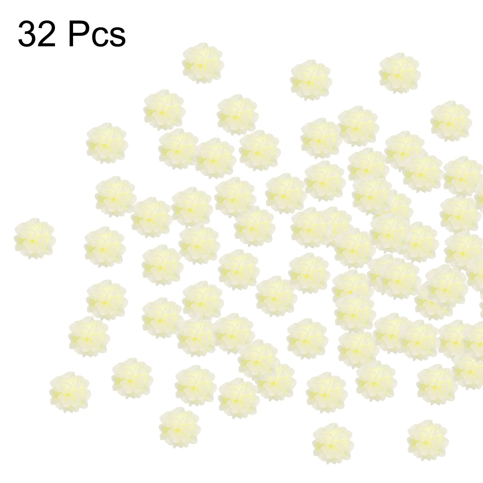 CoCud Mini Resin Flower, 0.51" Diameter, Miniature Tiny Luminous Flower Charm Dollhouse Yellow - Image 3