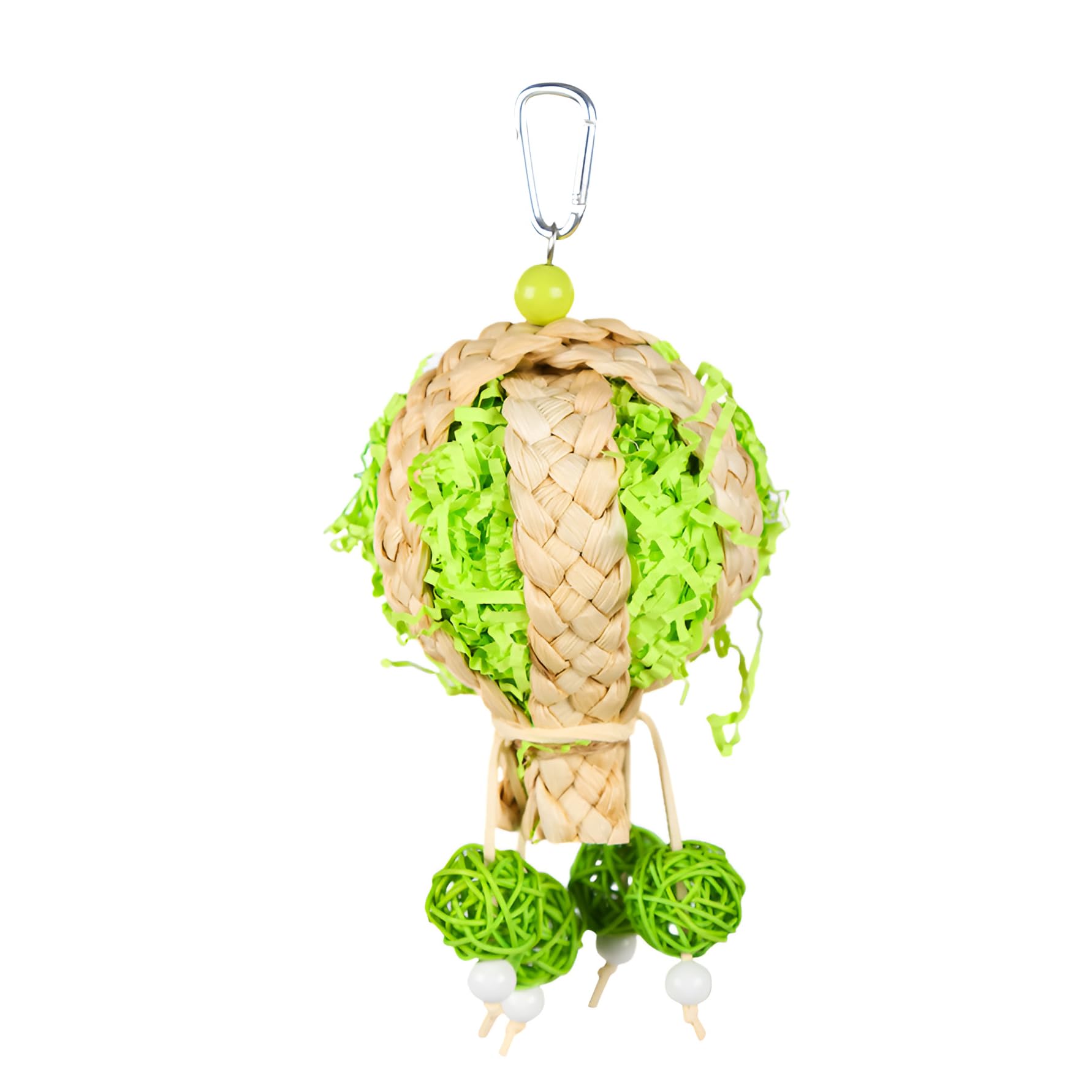 Bird Toys Foraging Shredder Hanging Toys Rope Perch with Bell Parakeet Toy Parrot Swing Climbing Standing Toys Bird Cage Accessories for Conure