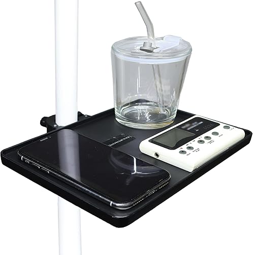 Bandeja de soporte de micrófono de utilidad, bandeja ajustable para micrófono, soporte de música con abrazadera para grabación, transmisión en vivo,