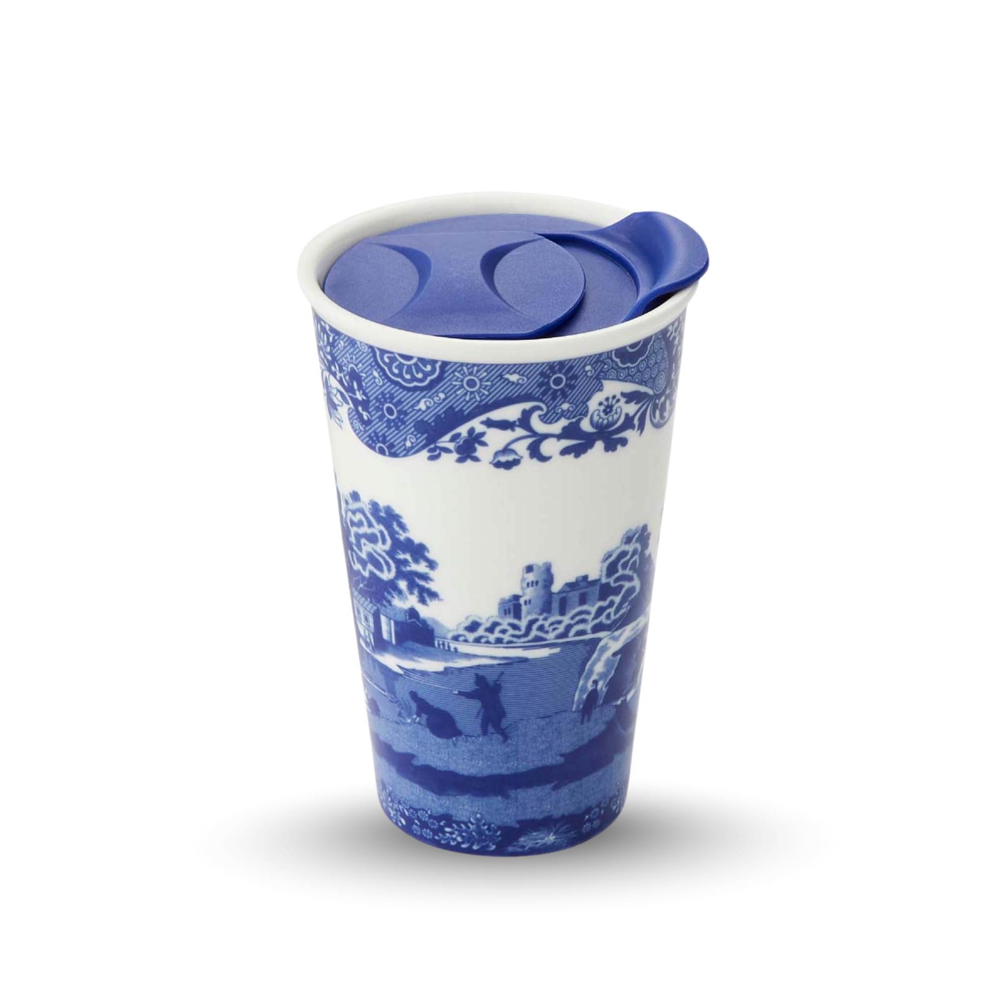 Amazon.com | Spode Blue Italian 8oz Porcelain Travel Mug with Lid