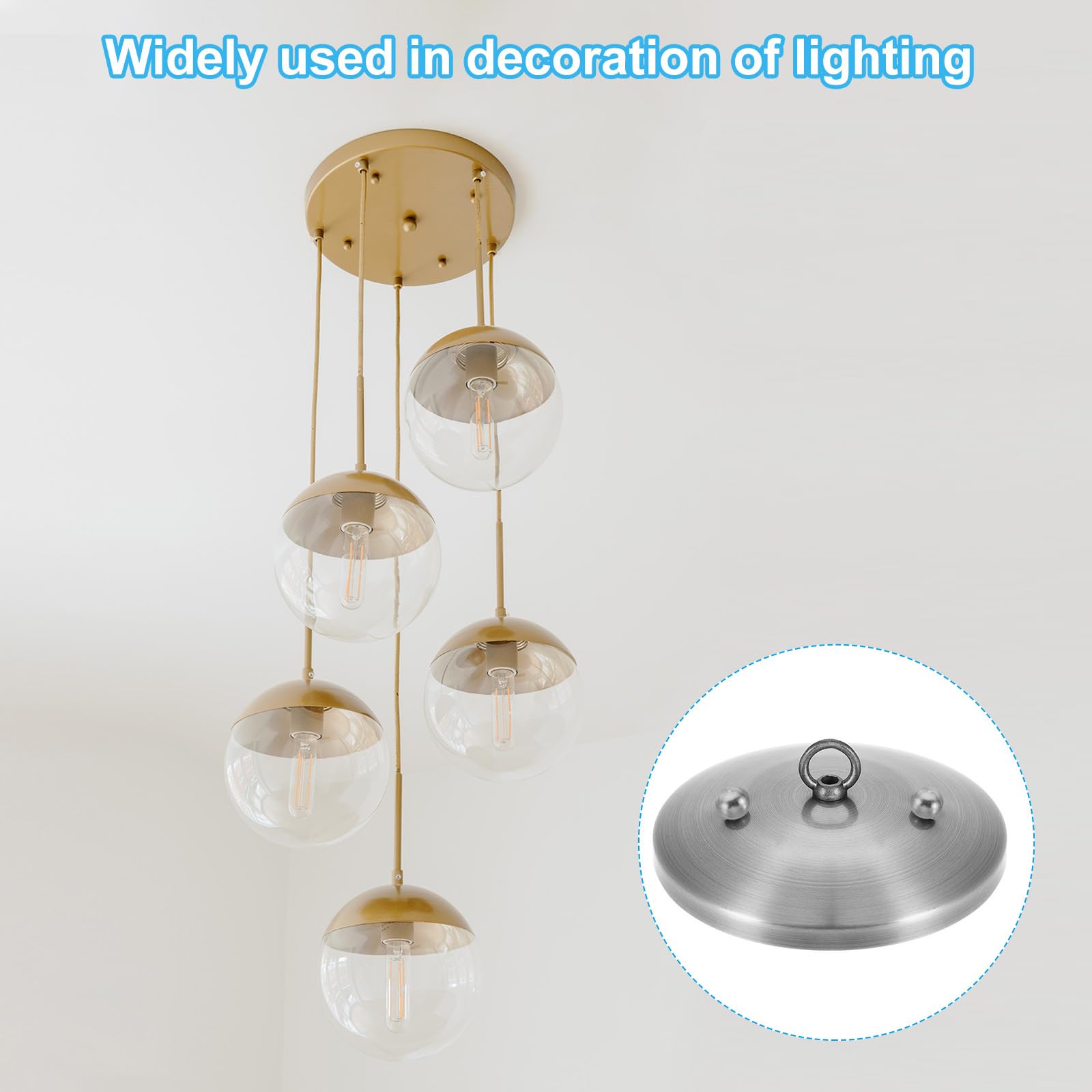 PATIKIL M4 x 12mm Dadi a Sfera Pomelli, Pz30 Tappi a Sfera Perforazione Acciaio Maniglia Foro Cieco Decorazione Dado Lampada Mobili o Progetto Fai-Da-Te, Tonalità Argento