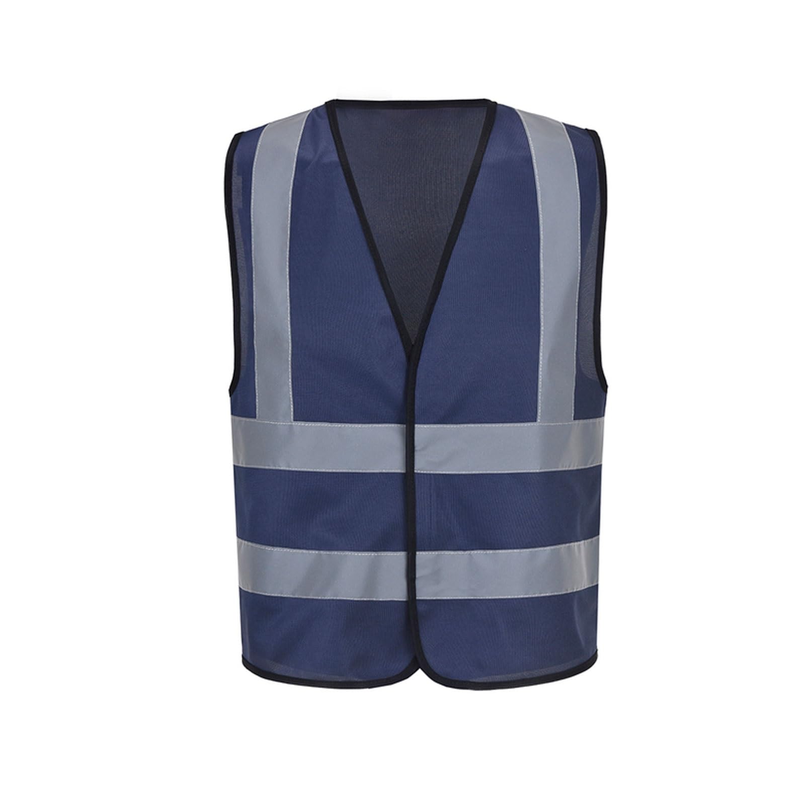 Warnweste, Warnweste der Klasse 2, ANSI, reflektierend, Unisex, Taschen, Reißverschlüsse, mehrfarbig, verschiedene Größen(Navy blue,L)