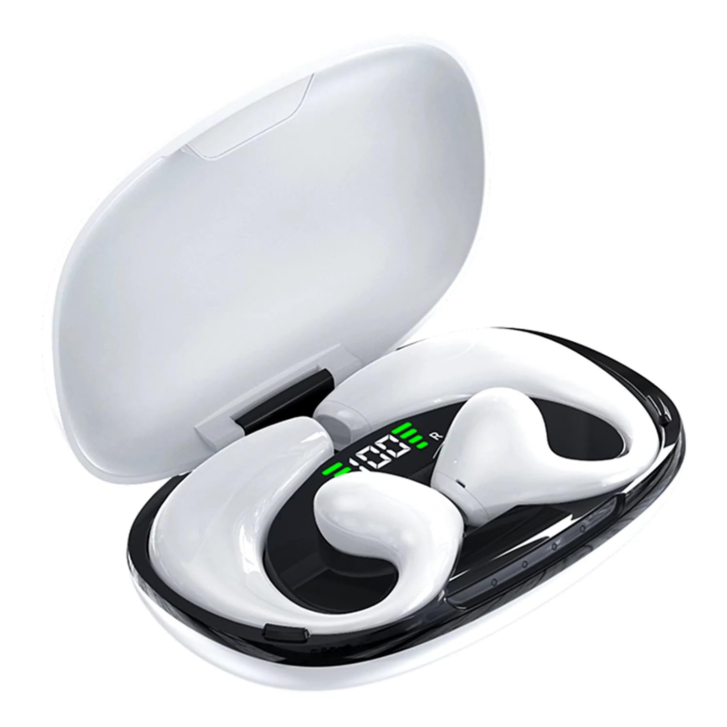 HY Aeropods 2 Pro Open Ear Earbuds Bluetooth Wireless v5.3, OWS Clip-On Design, 8mm Driver, Up to 5H/40H Playback, Intelligent Noise Reduction Air Conduction Headphones (White) (B0D15S5KW1) Amazon Price History, Amazon Price Tracker