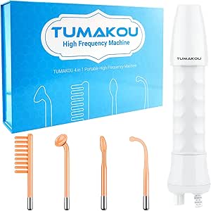 Máquina de Alta Frecuencia Estetica Facial - TUMAKOU Dispositivo Portátil de Alta Frecuencia - Masaje Facial Para El Cuidado de la Cara y la Piel, la EliminacióN de Arrugas, Acné