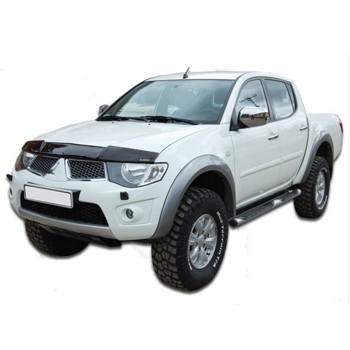 SCOUTT Deflettore Protezione Cofano per Mitsubishi L-200 2006-2015, Migliora l'Aerodinamica dell'Auto, e Spoiler, Nero