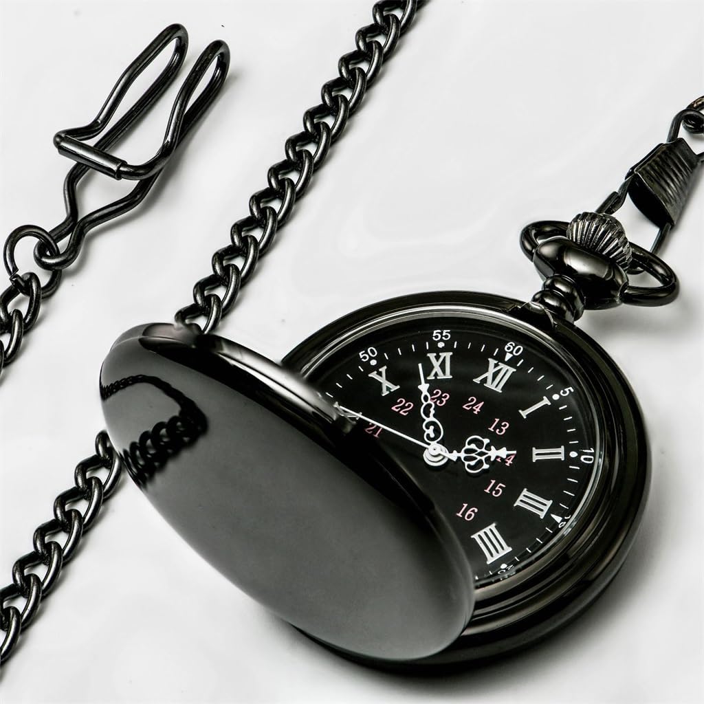 Reloj de Bolsillo con Tapa Retro Brillante y Reloj de Bolsillo de Cuarzo Brillante de Dos Caras Reloj de Bolsillo de Ocio