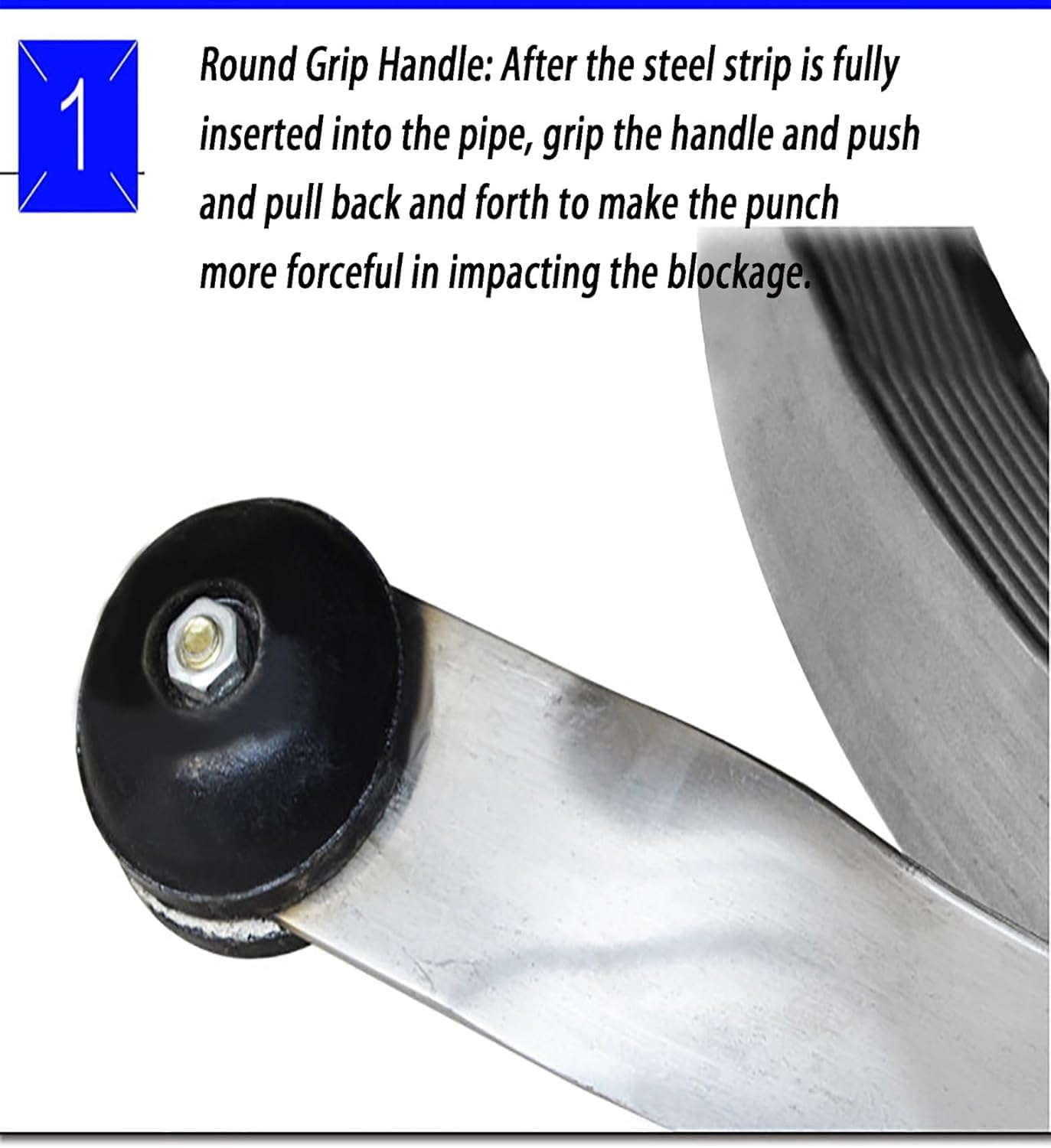 Abflussstange aus Stahl – robust, for Verstopfungen(2.5cm,L 30m)