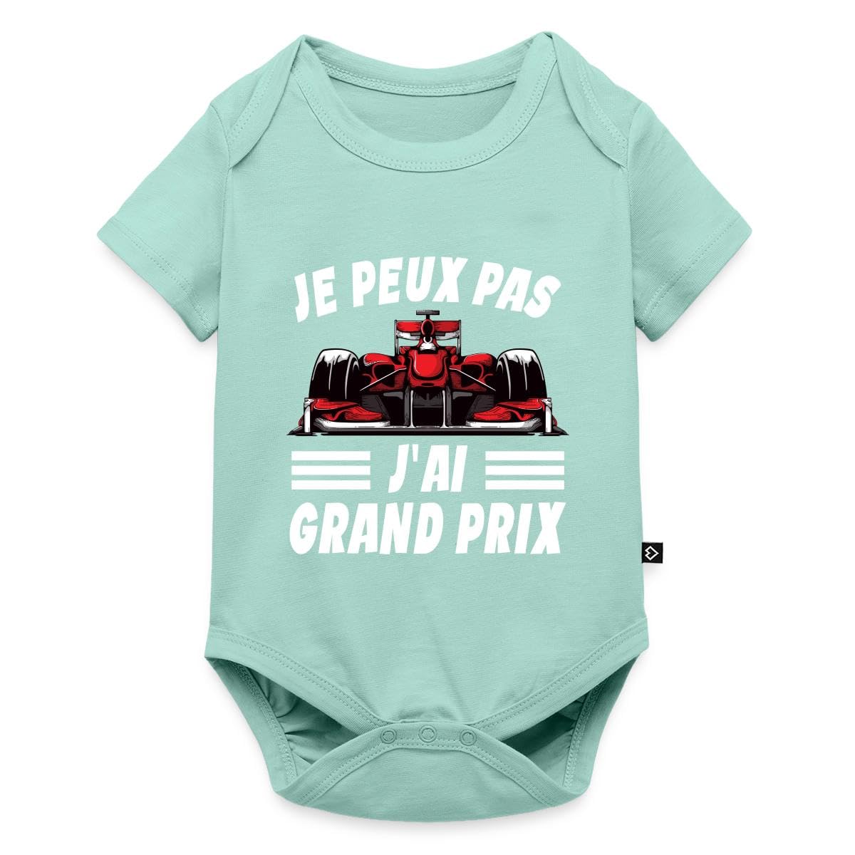 Spreadshirt Je Peux Pas J'ai Grand Prix Cadeau Fan de Formule 1 Body Manches Courtes Bébé Bio