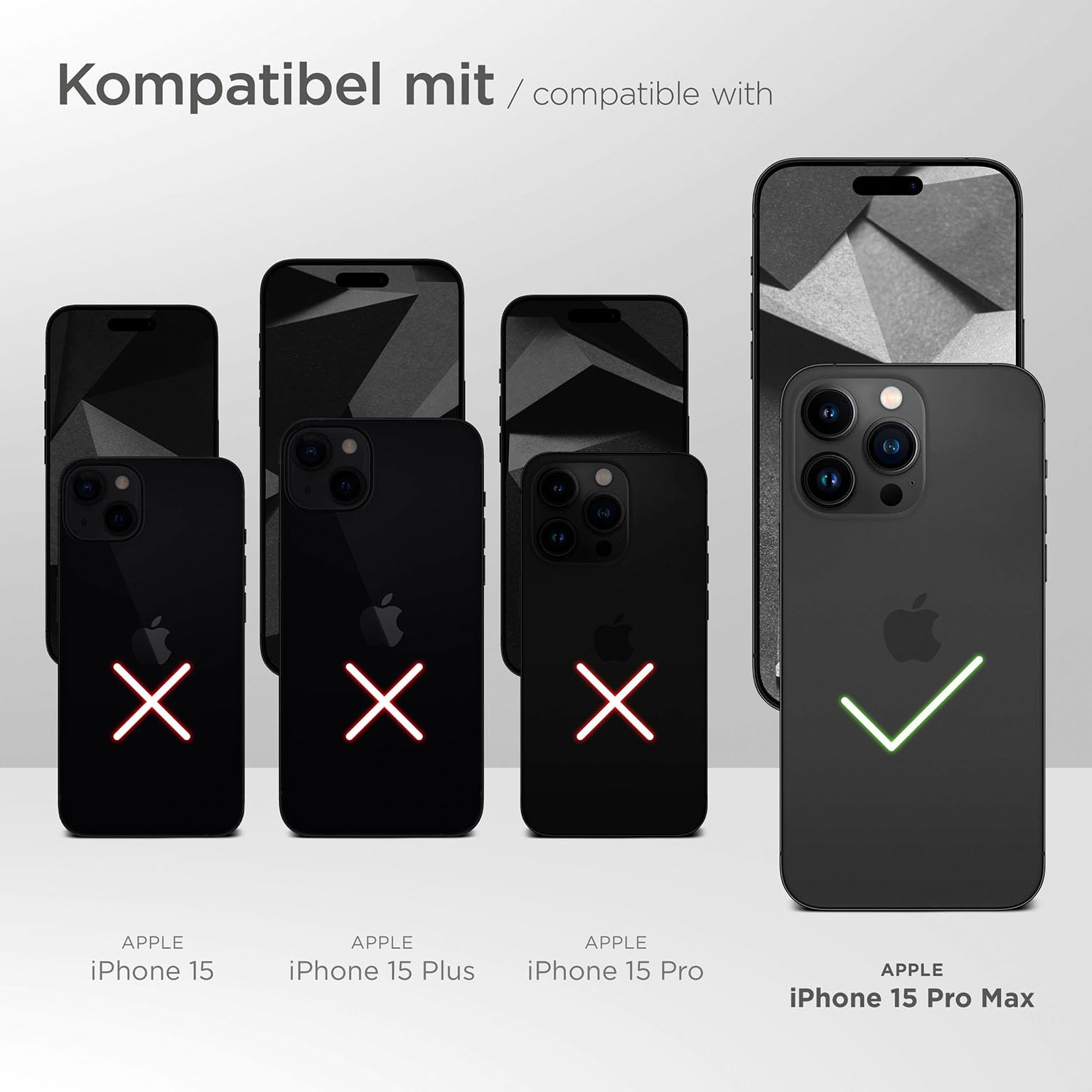 moex Hover Cover etui na telefon komórkowy iPhone 15 Pro Max, z szerokim paskiem, etui z paskiem do zawieszenia, zdejmowany nylonowy łańcuszek z karabińczykiem, stylowy i bardzo wytrzymały – brudny