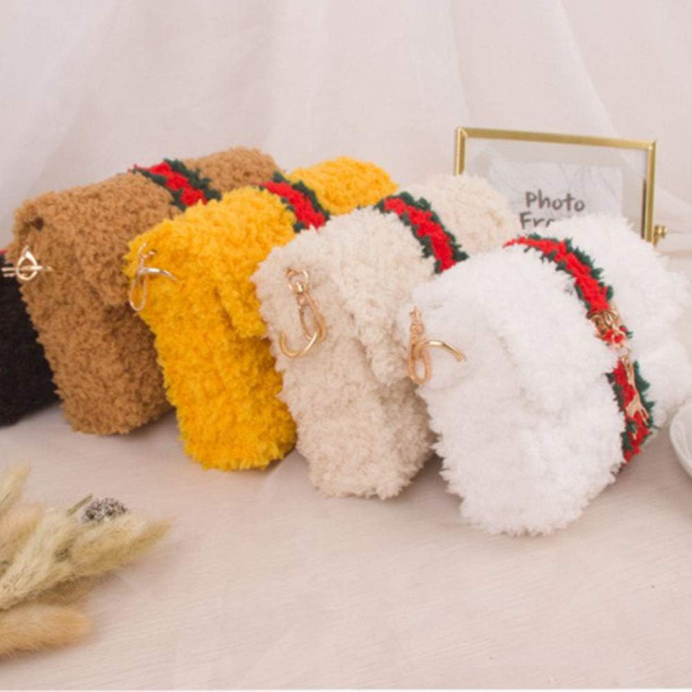 Warm Coral Fleece Fluffy Knitting Yarn Shaggy Orange Yellow Khaki Fur Yarn Acrylic Velvet Knitting Yarn DIY Fluffy Dolls Blanket Sweater Scarf Handbag Total 5 Skeins