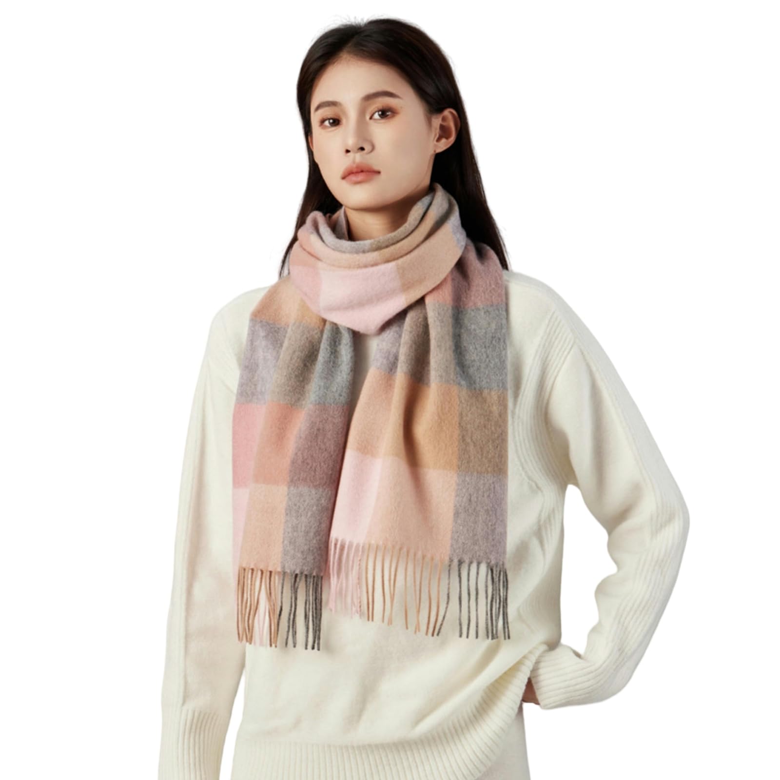 JOASIS Schal Für Damen Winter Frauen Imitation Wolle Schal High-end Verlängerte Einfache Damen Plaid Vielseitige Halsschal-a23-180 * 30cm