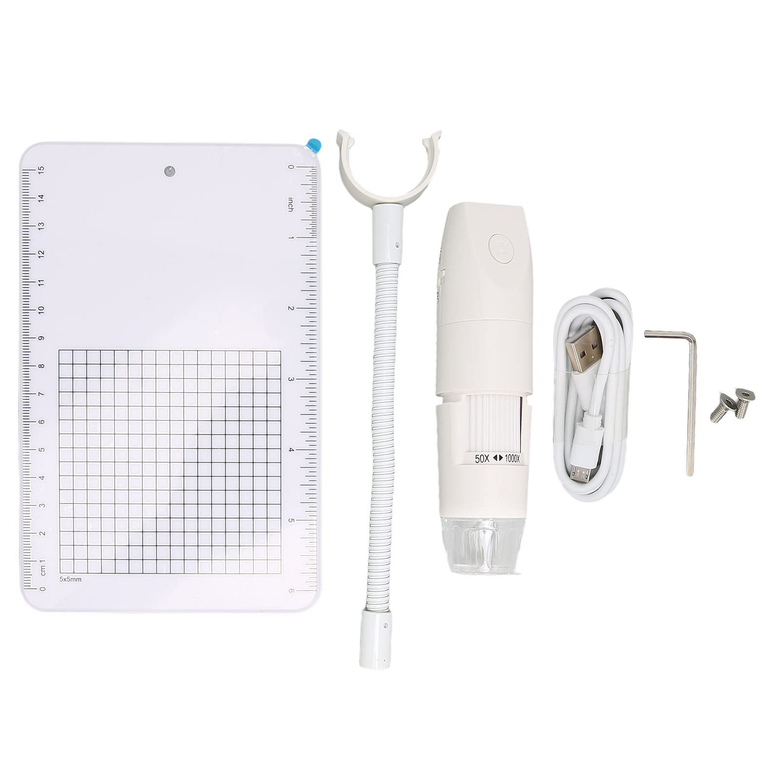 Keenso Wireless Digital Mikroskop Tragbare Handheld 50-1000X Vergrößerung HD Kamera für Smartphone Tablet PC (White)
