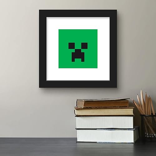 Miniatura 5 de Trends International Gallery Pops Minecraft Pixeles icónicos - Mobs - Arte de pared de enredadera, versión enmarcada en negro, 12 x 12 pulgadas