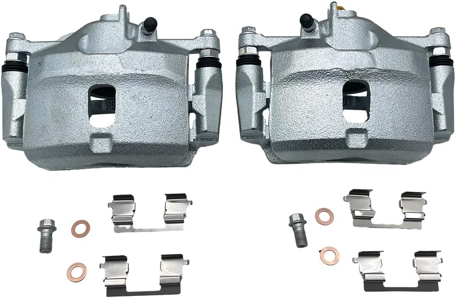 2Pcs Brake Caliper Assembly with Bracket Compatible with Honda Civic 1996-2011 for Acura EL 1997-2000 for Honda Insight 2010-2014- Front Driver and Passenger Side 19-B1832, 19-B1833