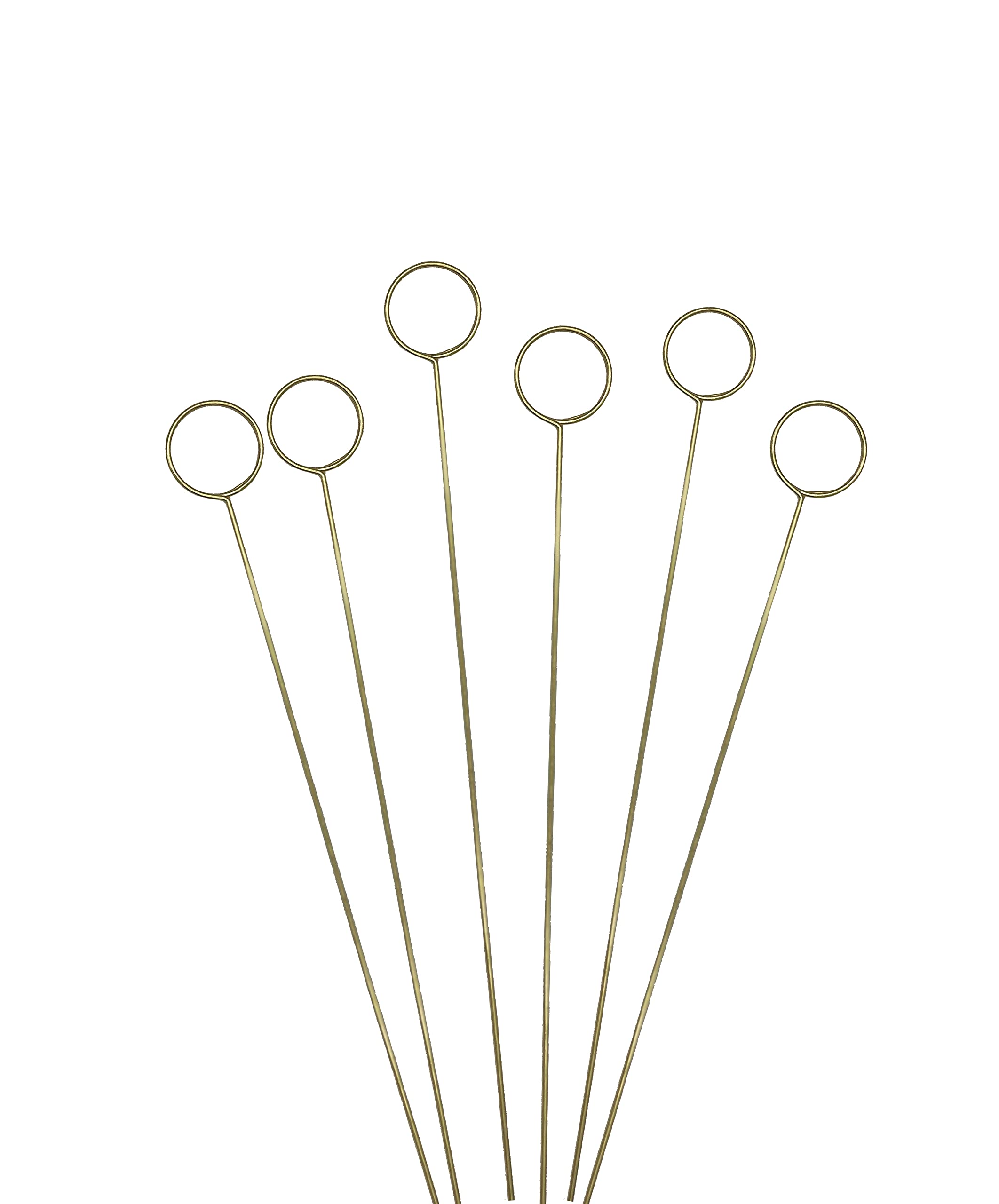 JoeYoo 30 Pcs Metal Wire Floral Place Card Holder, DIY Craft Wire Clip Table Card Note Photo Memo Holder, Metal Clamp Clay Cake Decoration Accessories (Round Shape)