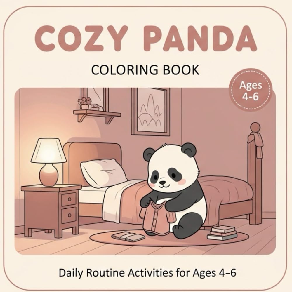 Cozy Panda Coloring Book: A Cute and Calming Coloring Adventure with Panda Friends for Kids Ages 4–6 (Cozy Panda Friends – Screen-Free Learning Solutions)