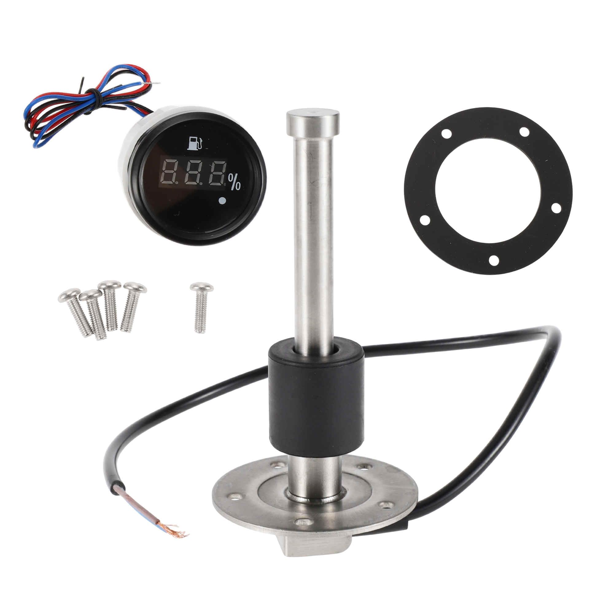 A ABSOPRO 140mm Fuel Sending Unit and Gauge Kit 5.5" for Boat Car Truck RV Fuel Sending Unit Marine Fuel Sender Unit