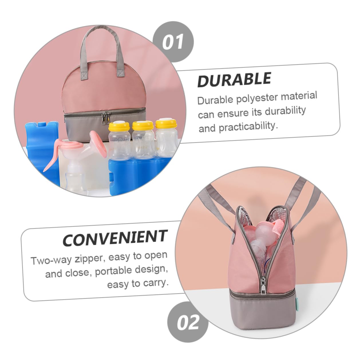 UPKOCH 3 Uds Bolsa Organizador De Leche Organizador De Almacenamiento De Leche para Bolsa De Mantenimiento De e Portátil De e