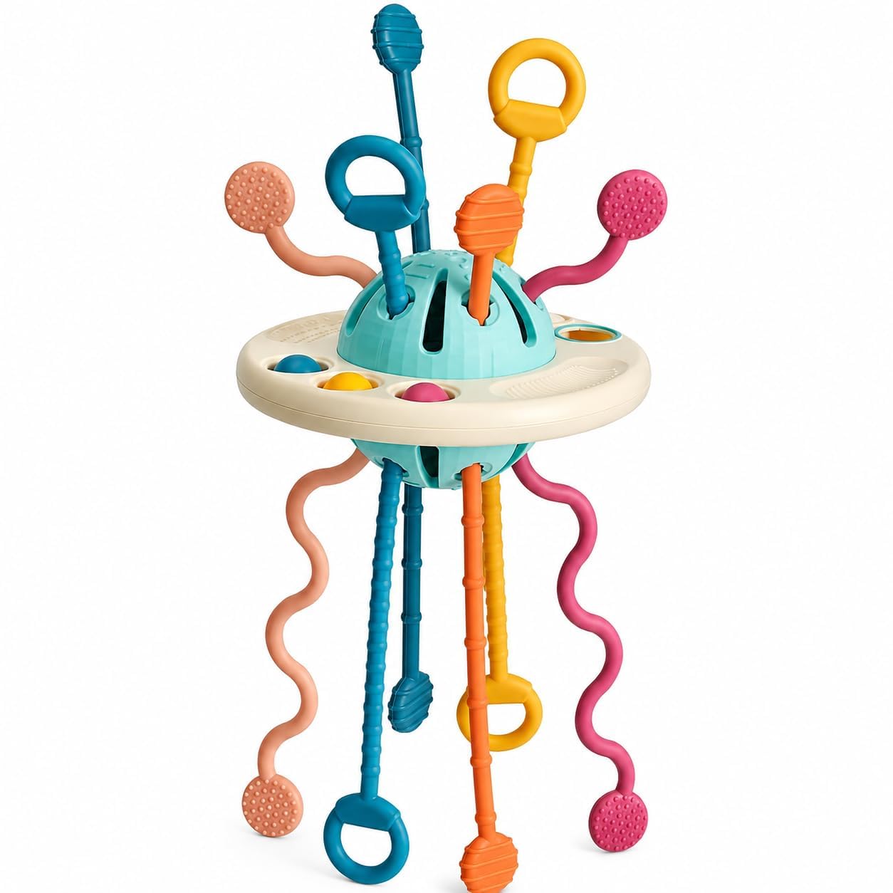 Remote Control Shape Teether Toy for Babies 6-12 Months, Silicone Sensory Teething Toy with Soft Chew Keys, BPA Free Montessori Development Toy for Infants, Newborn & Toddlers (All Color)-image-33