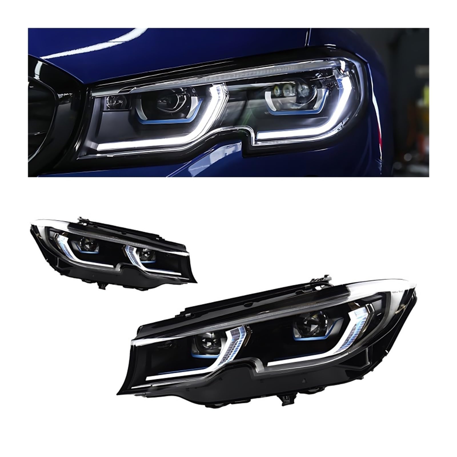 Auto Parts Headlights Compatible For BMW G20 2019-2021 Upgrade Laser Style M3 LCI Daytime Lights LED Projector Cars — view 3