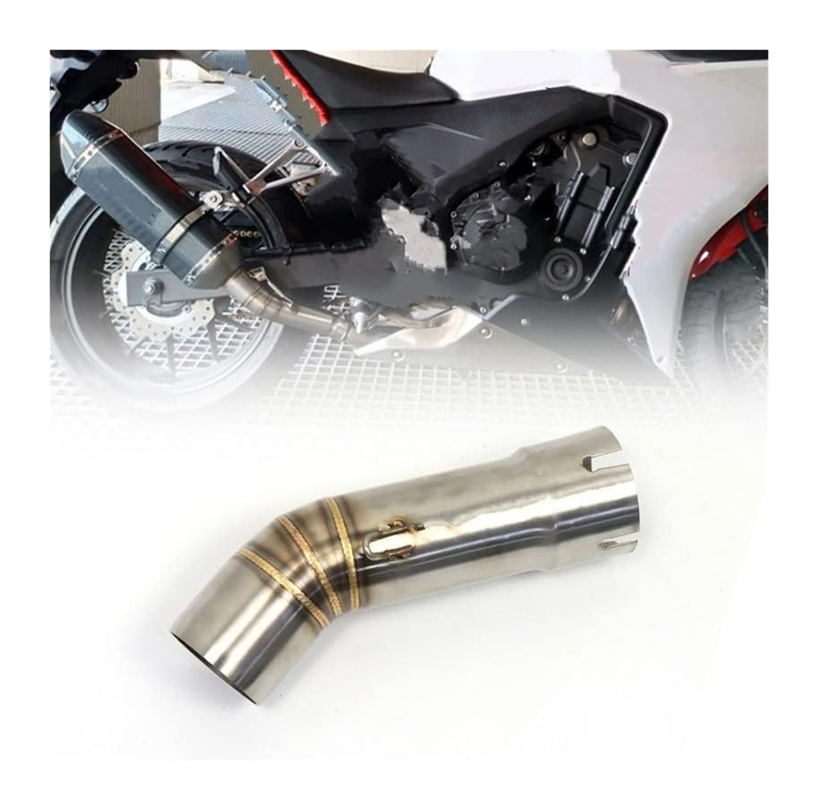 Tubo Centrale Di Scarico Per Yamaha FZ8 FZ8N FZ8S F Z8 S YZF-FZ8 FZ800 Per Fazer Silenziatore Moto Fuga Sistema Centrale Di Collegamento Tubo Modificato Per Moto