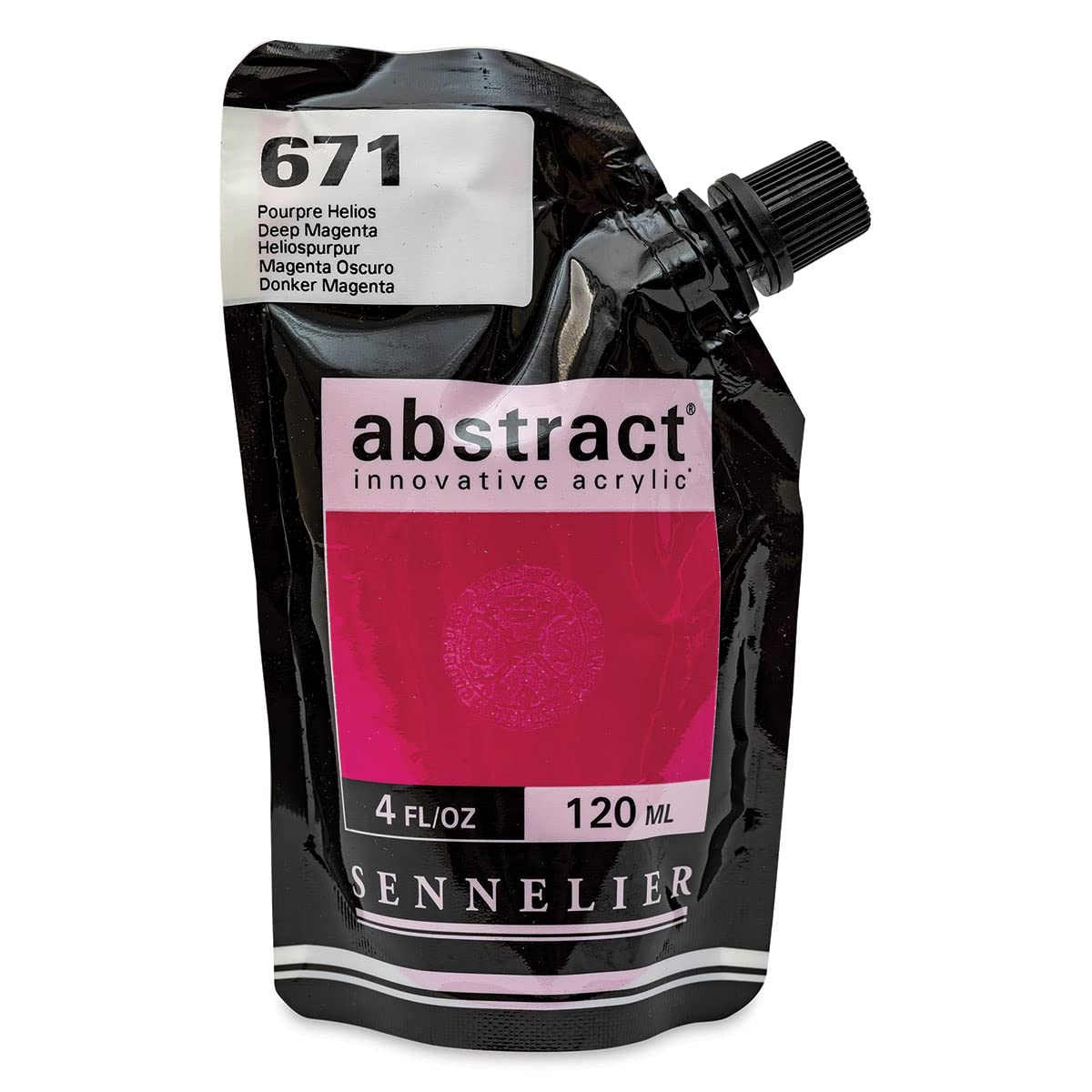 Sennelier Abstract Innovative Acrylic Artist Paint Pouch 120ml (671 Deep Magenta) — image 1