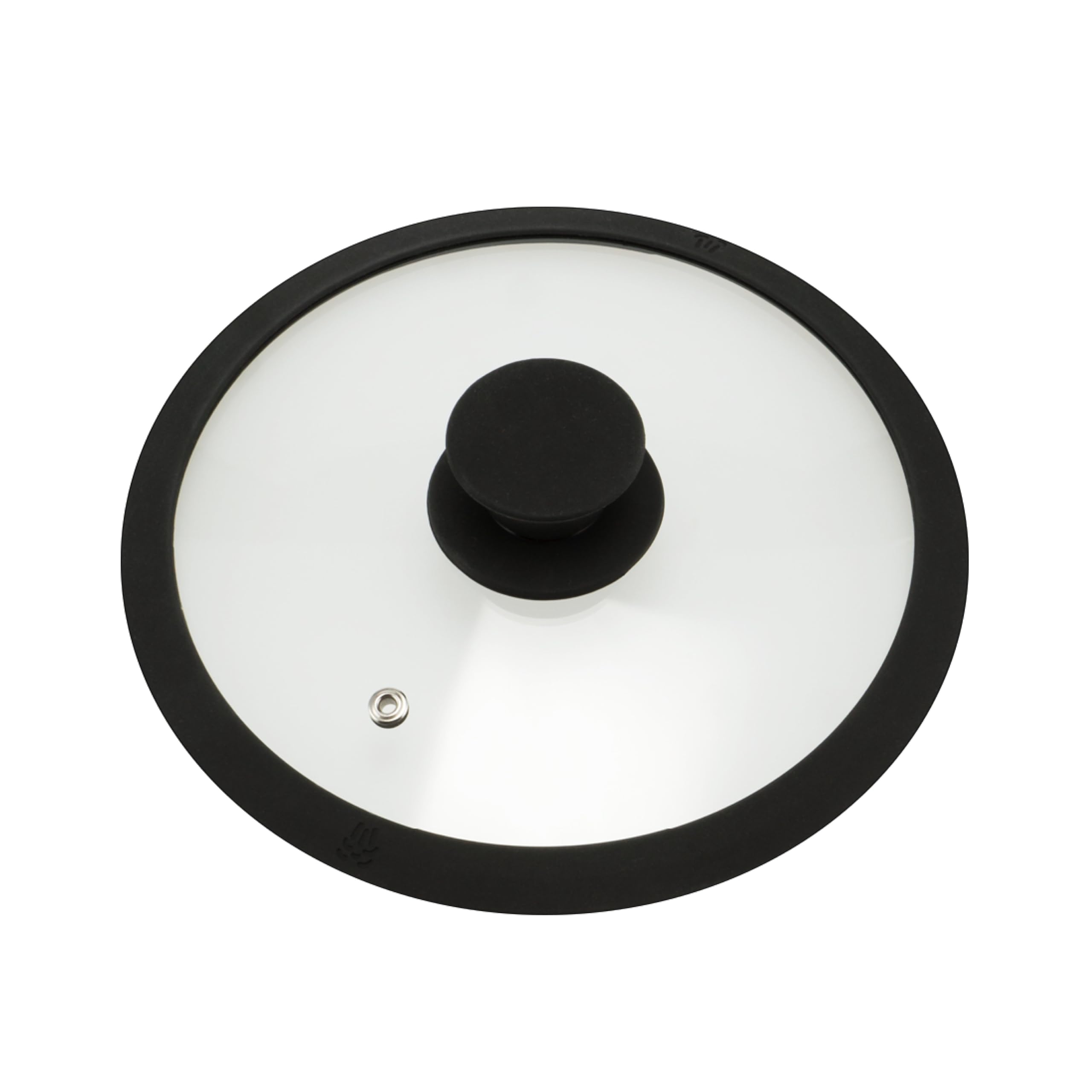 Bremermann Black Glass Lid With Silicone Rim For 16 Cm Pots And Pans (Black)