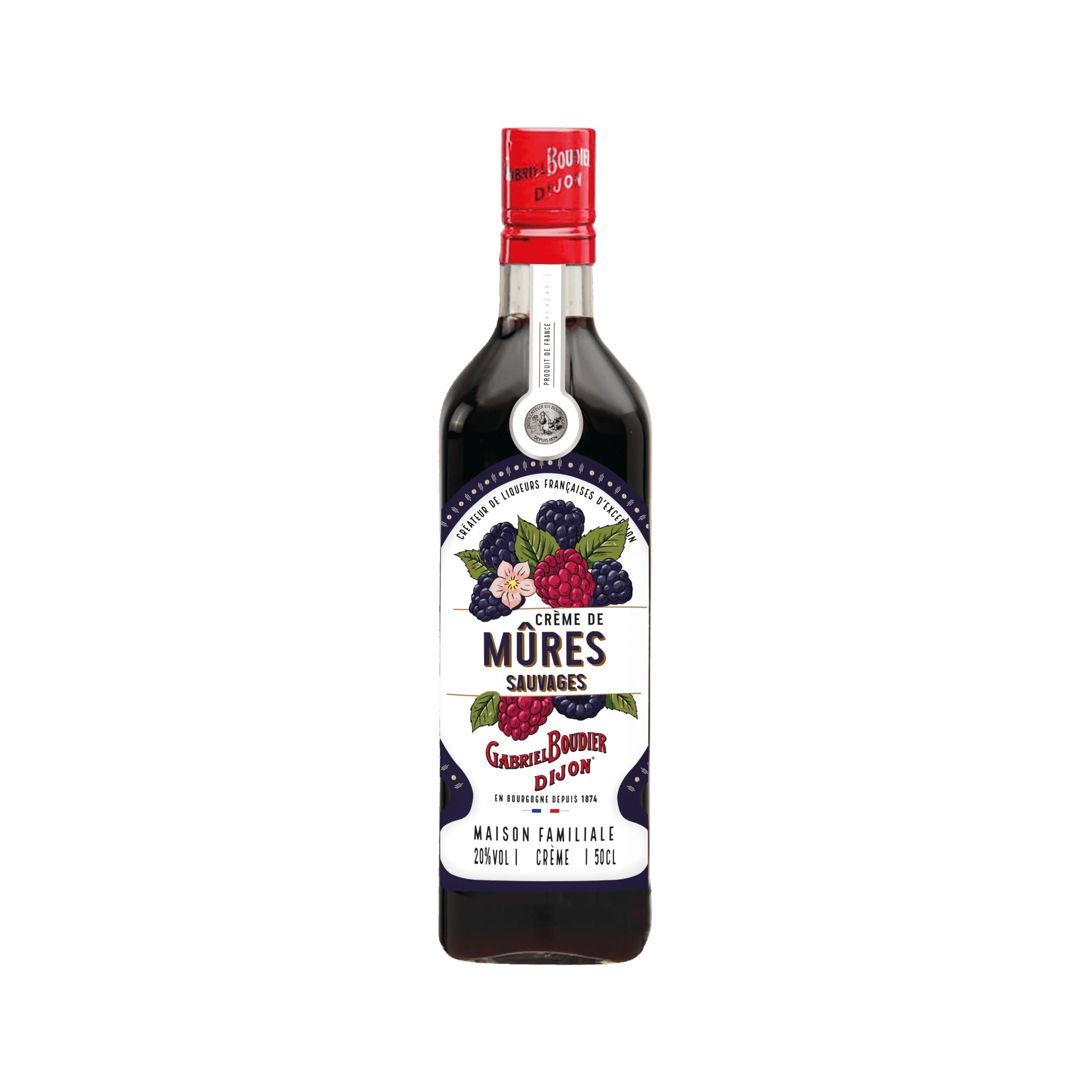 Gabriel Boudier Crème de Mures Sauvages Brombeere Boudier Liköre süss Frankreich inkl. FeinWert E-Book (1 x 0.5 l)