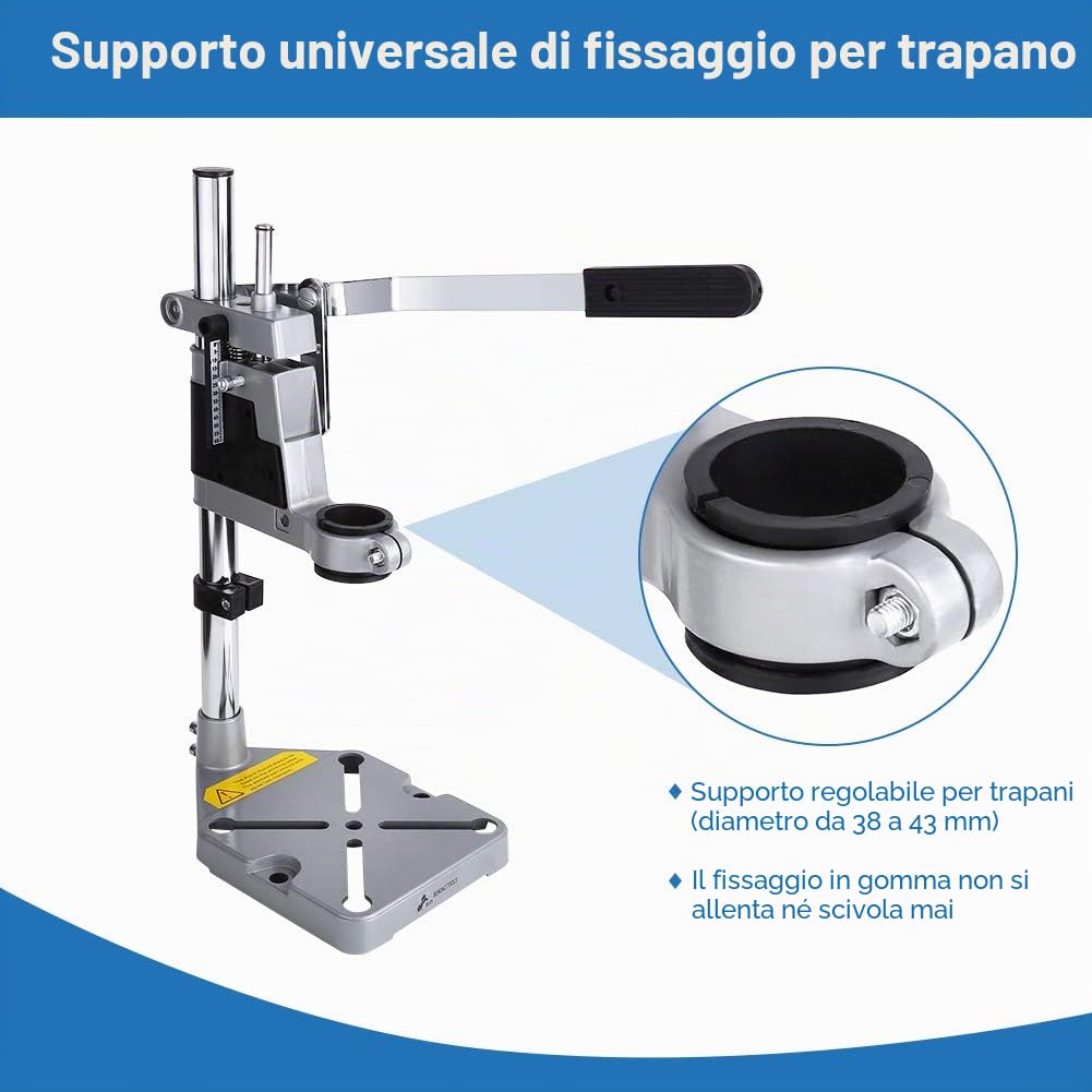 Morsetto Universale Banco, Staffa Regolabile per Trapano a Colonna, Strumento di Riparazione del Banco Lavoro