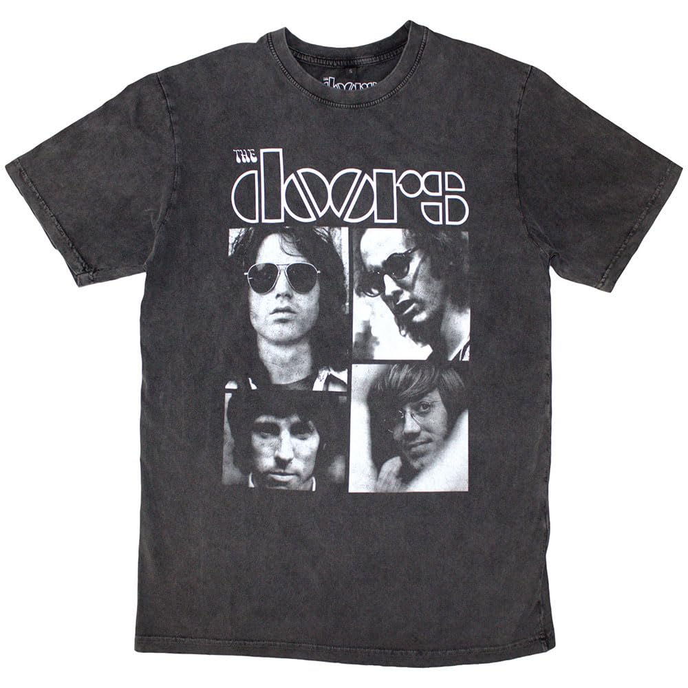 The Doors Squares Limited Edition 999 Only Wash T Shirt L Charcoal