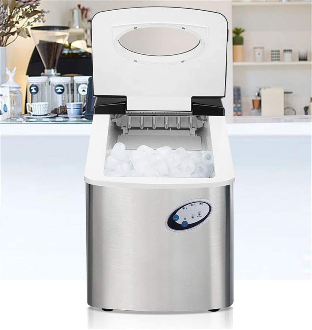 Portable Ice Maker Macchina for controsoffitto, cubi di Ghiaccio Pronto in 8 Minuti, Fare 66 libbre di Ghiaccio in 24 Ore con Display a LED Ideale for Feste Bevande Miste