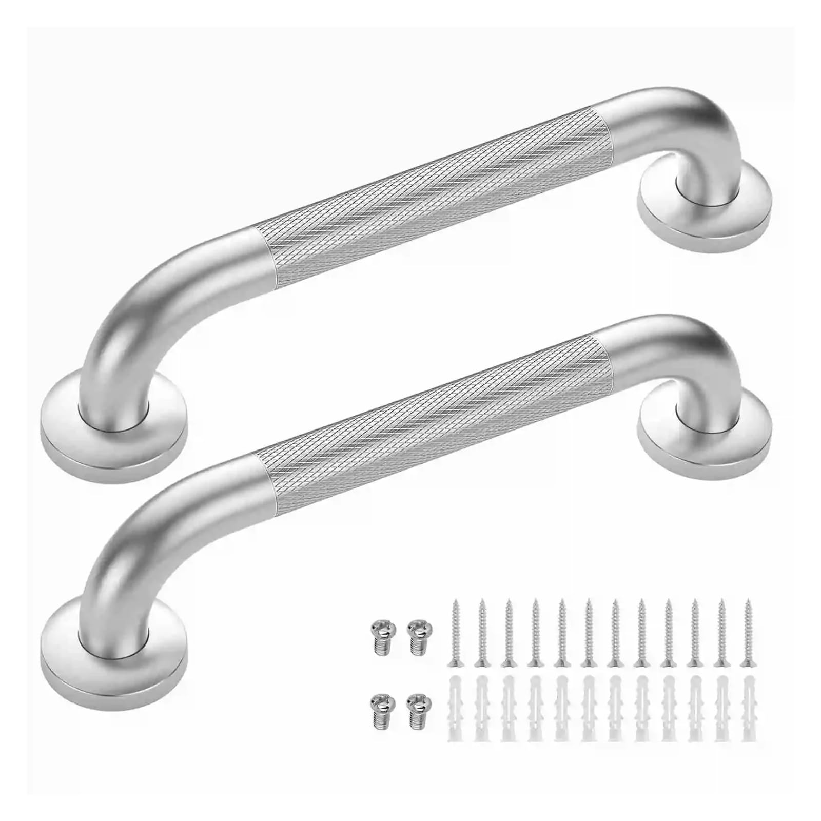 Barra de apoyo for ducha 12 pulgadas, 2 unidades, antideslizante, acero inoxidable, for baño Para ducharse