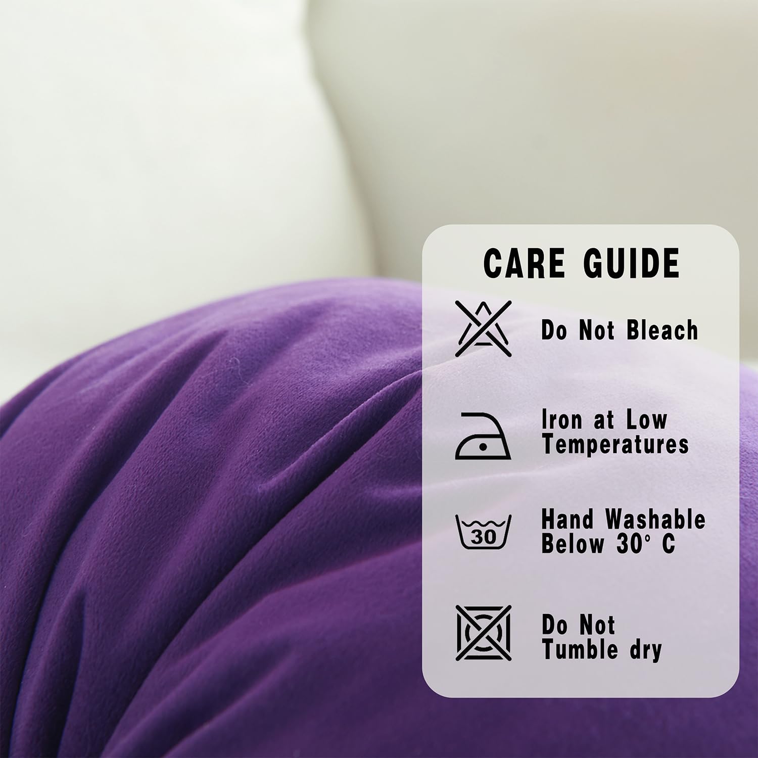 GONOVE Cushion Covers 45x 45cm Soft Velvet Colorful Cushions Luxury Scatter Pillowcases Decorative Fluffy Cushions Pillow Cover Set of 4 for Bed Sofa Livingroom Purple Series - Image 4