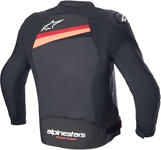 Alpinestars T-GP Plus V4 Airflow Jacket, Lightweight Mesh Construction, CE-Certified, Sport Fit, DFS Shoulder Protection, Hot Weather Riding Gear, XL, Black/Red