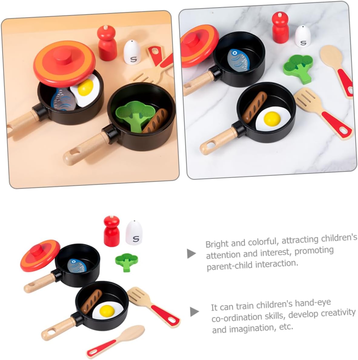 WESIEVYA 1 Set of Play Kitchen Accessories Toy Kitchenware Playset for Pretend Play Cooking Complete Kitchen Play Ideal for Role Play and Imaginative Fun 10 61Bu78eUXQL. AC SL1264