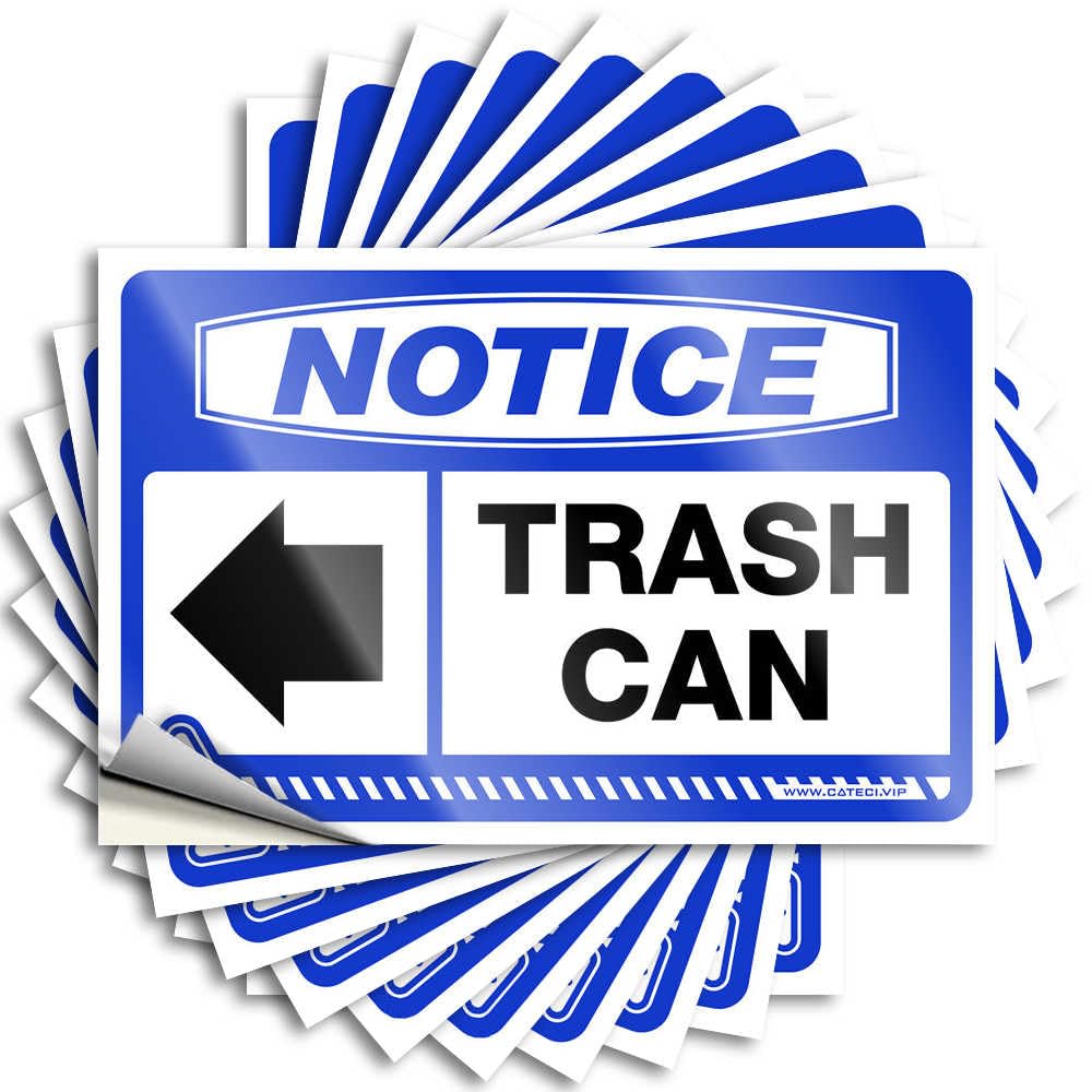 Fzfn Colour Girly, Bumper Bumper Notice Trash Can [Left Arrow] | Outdoor Home Bar Accessories(12X18cm)