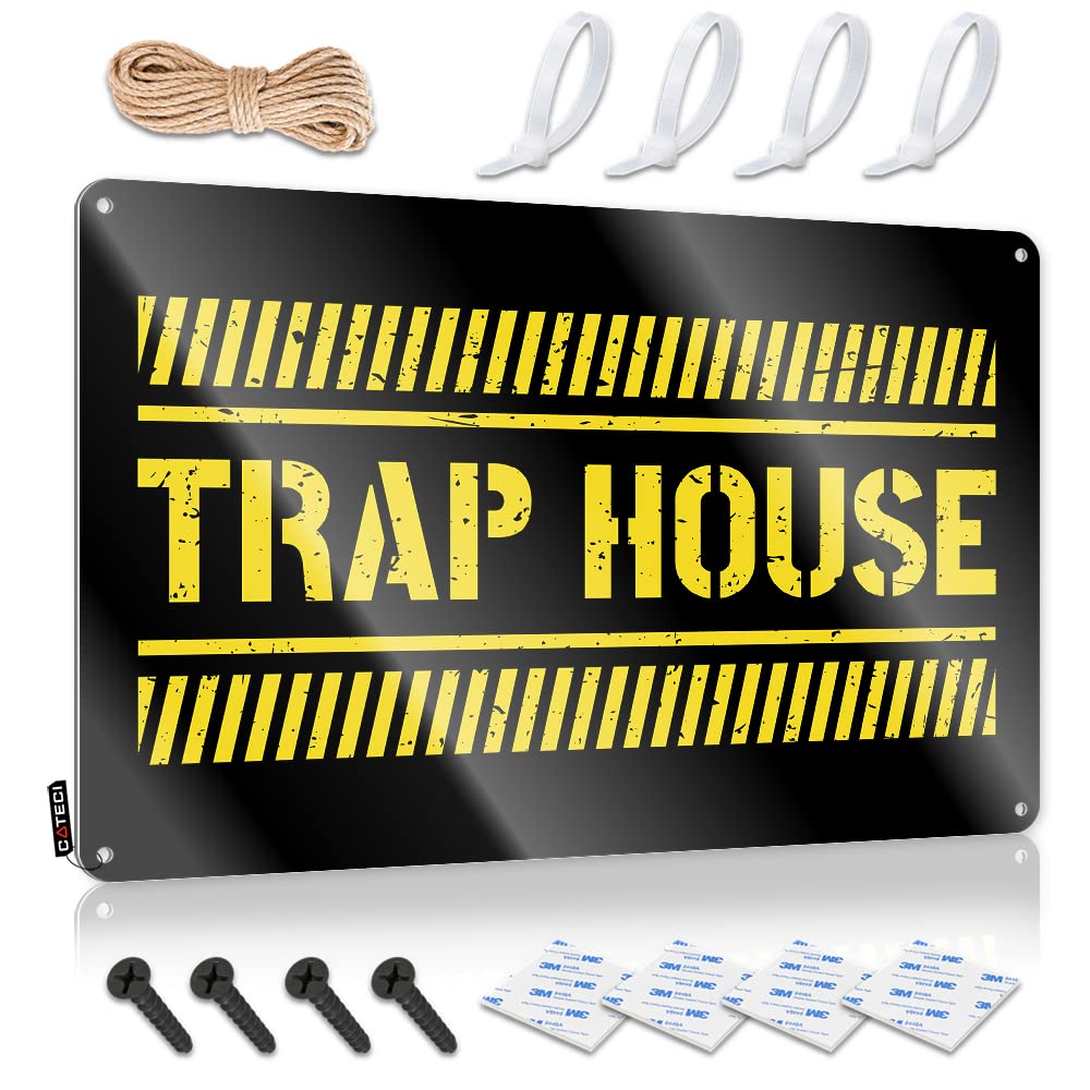 Hot Beer Tin Sign Trap House Tin Sign Signs For Garage Garage Signs For Men Vintage(30X40CM)