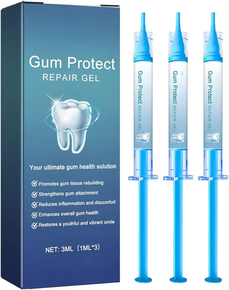 Gum Protect Dental Repair Gel, Professional Gum Health Solution, 3ml (1ml x 3), with Tissue Rebuilding Formula