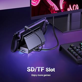 UGREEN Steam Deck Dock 9-in-1 USB C Docking Station Foldable Stand, 4K@60Hz HDMI, Gigabit Ethernet, PD 100W, 10Gbps USB A&C 3.2, TF/SD for Steam Deck, Rog Ally, ROG Xbox Ally, Legion Go