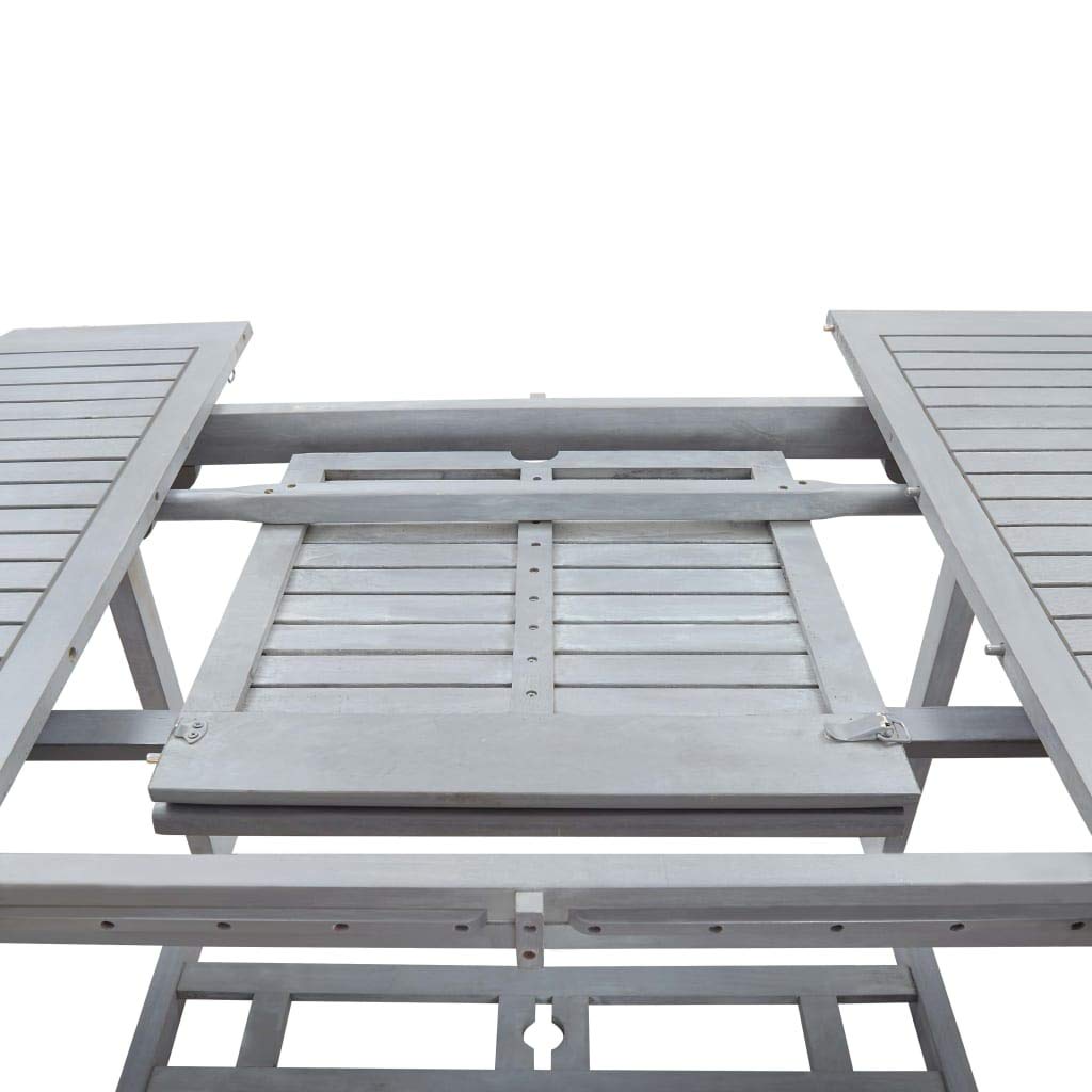 Festnight Tavolo da Giardino in Legno di Acacia 200x100x74 cm Tavolino Pieghevole Richiudibile per Campeggio casa Giardino PIC nic con Foro per Un Ombrellone