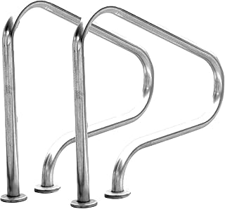 Pool Railing, 304 Stainless Steel Swimming Pool Stair Rail, Pool Handrails, for Swimming Pools Pontoons Docks and More | Convenient Step Ladder with Widened Rung Spacing, 1PCS