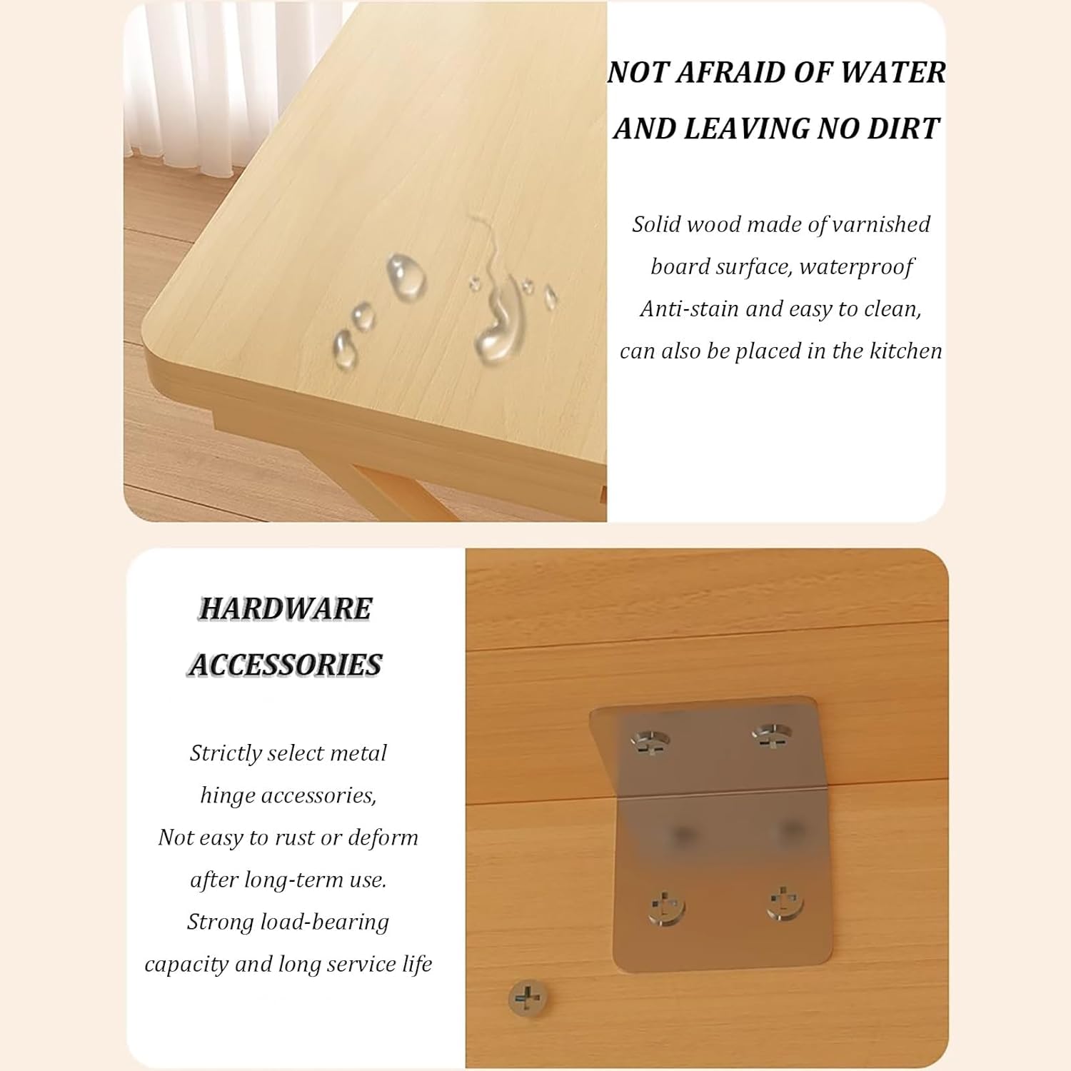 Klappbare Werkbank zur Wandmontage, platzsparend, schwimmend, Laptop-Schreibtisch, Klapptisch, Klapptisch, Wandmontage, Arbeitstisch für Arbeitszimmer und Heimbüro (Größe: 80 x 40 cm)