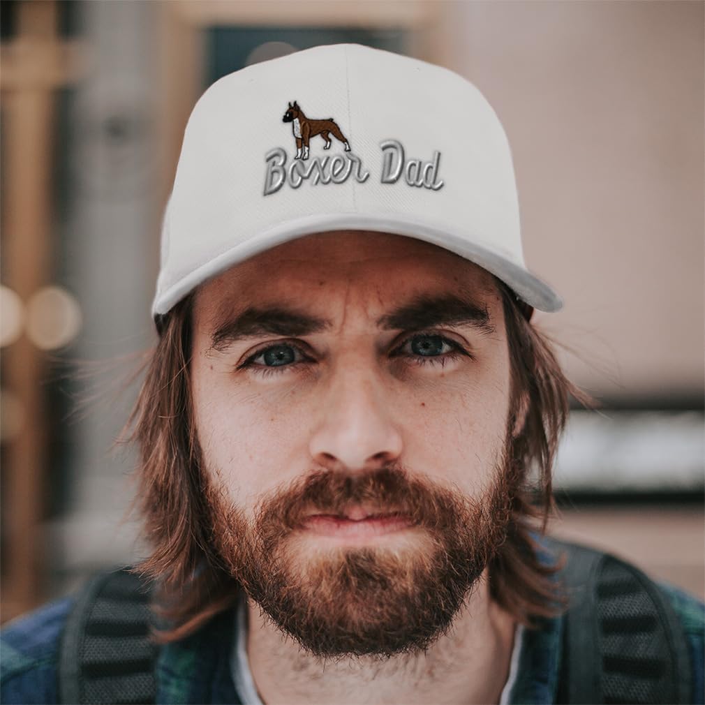 Speedy Pros Baseball Caps for Men & Women Embroidered Boxer Dad Dog Pet Embroidery Ladies & Men Baseball Hats Acrylic - Image 2