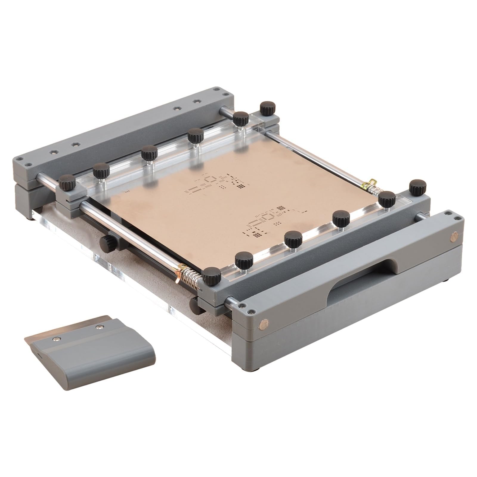 CHANGLKJ Benchtop Solder Paste Stencil Printer, Manual Solder Paste Printing Machine with 80mm Scraper, Repeatability ±0.01mm, Steady and Uniform Results, for DIY Projects, PCB Prototyping Assembly