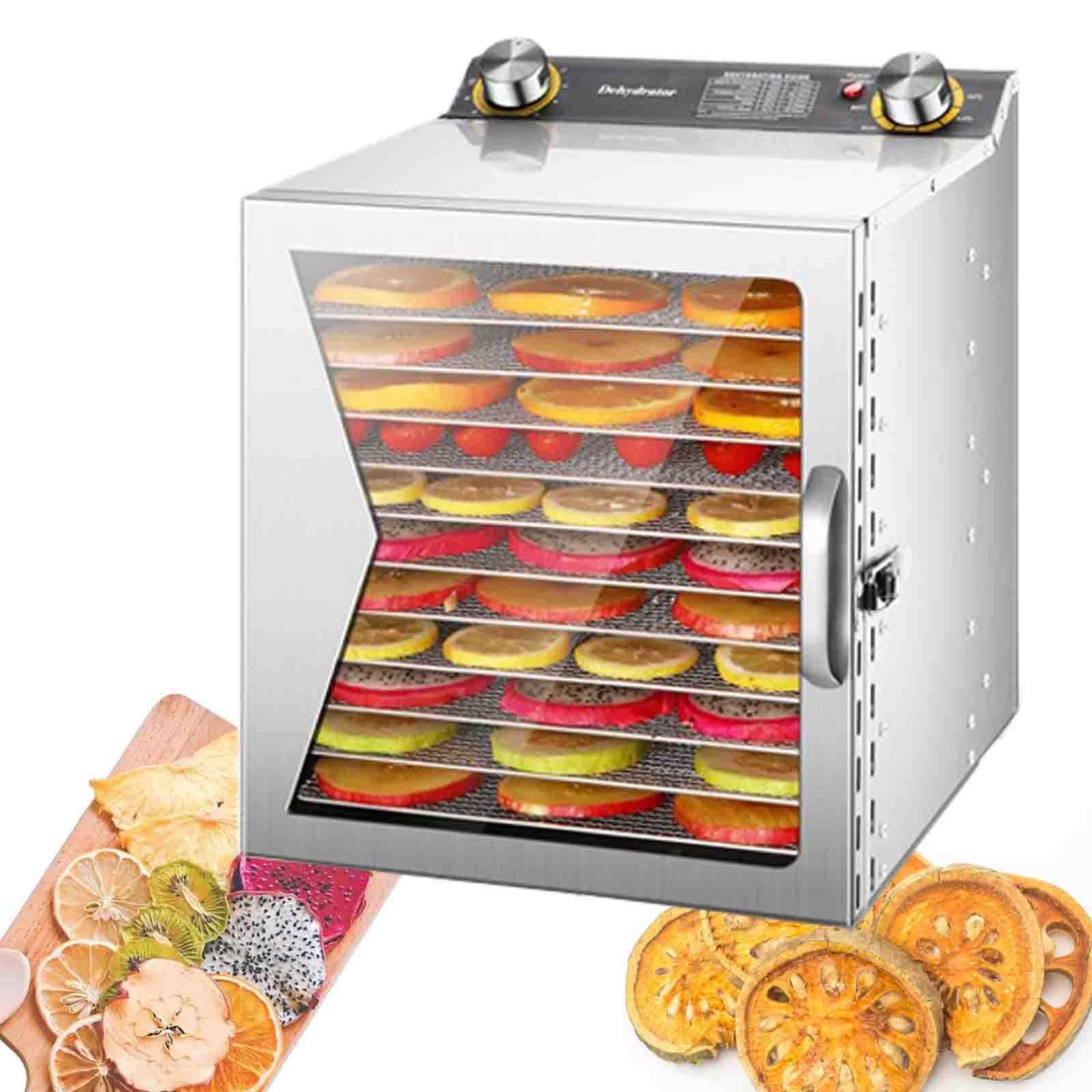 PtaTritious Commercial Food Dryer Machine, Home Freeze Dryer, 12/18 Stainless Steel Trays, Food Dehydrator, Digital Timer & Adjustable Temp Control for Jerky, Herbs, Fruits 12Layer