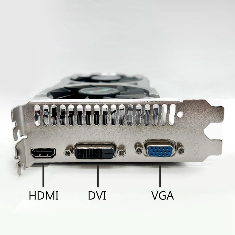 QTHREE GTX 750 Ti 4GB 128-bit Scheda Grafica, HDMI, VGA, DVI, Schede grafiche basso profilo PC, GPU per computer, Low Power, PCI Express x16, DirectX 12