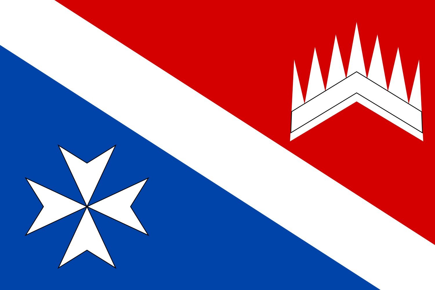 Drapeau de Lažany Blansko grand format pour mât extérieur