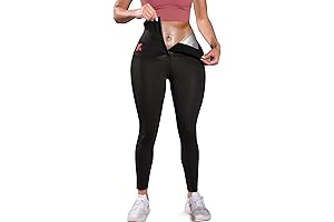 Kumayes Sauna Slimming High-Waist Workout Leggings for Women