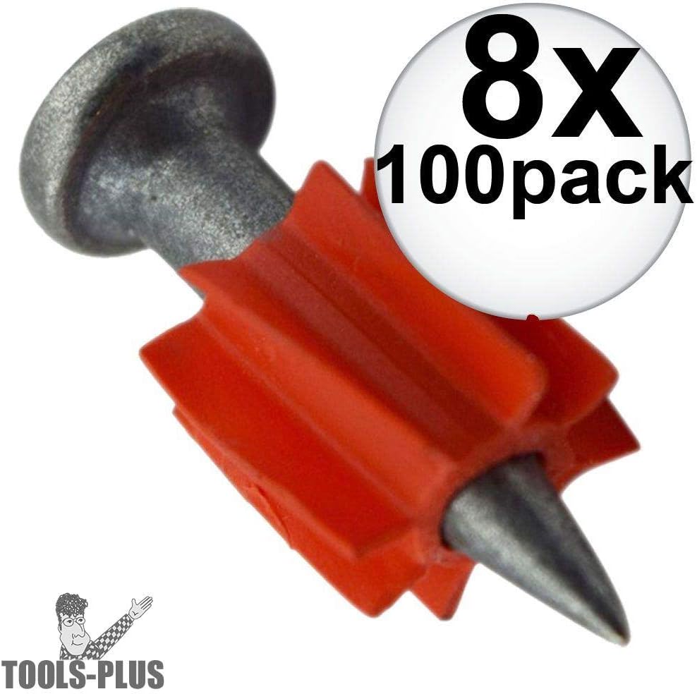 Ramset 1508 Box of 100 1" Head Drive Powder Fastener 8-Pack